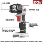 Porter Cable Led 20V Cordless Flashlight Work Jobsite Tool Only New. Price: $44.50.