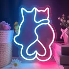 Two Cat Neon Signs, Led For Wall Decor, Cute Lights, K... New. Price: $38.76.