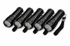 Metal Led Flashlight Black - 5 Pack Uses Aaa Batteries Wrist Strap New. Price: $15.95.