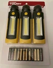 Hyper Tough 3PK 6" Task Lights Set 4000 Lumens,magnetic, Rotating With Stand New. Price: $17.99.