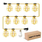 Yaoledly 100FT Construction String Lights, 100W 11 Bulbs Work With E26... New. Price: $115.33.