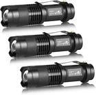 3 Pack Mini Flashlights Focus Adjustable SK68 Single Mode Tactical Led New. Price: $20.45.