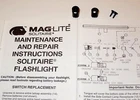 Authentic "aaa" Mini Maglite Solitaire Switch Repair Assembly 108-000-085 New. Price: $5.25.