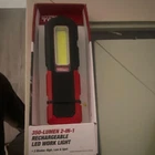 Hyper Tough 350-LUMEN Rechargeable Led Work Light, Multi-position, Magnetic Base New. Price: $29.99.