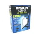 New! Braun Corded Led Work Light 57633, 2,000 Lumans. Price: $34.99.