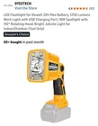Dteztech Led Flashlight For Dewalt 20V Max Battery -new Original Box. Price: $19.00.