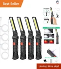 4 Pack Led Work Cob Rechargeable Flashlight Magnetic Base Hang Hook 360... New. Price: $69.99.