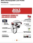 Milwaukee Bolt Led Headlamp 600 Lumens IP54 Rechargeable Red/black 2018R New. Price: $75.00.