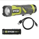 Ryobi Usb Lithium Cordless Compact Led Flashlight 2.0 Ah Battery Charging Cable Open. Price: $34.00.