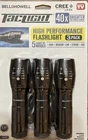 Bell+howell Taclight 40X Brighter High Performance Flashlight Cree Led 3PACK New. Price: $19.49.