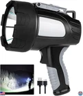 90,000 Lumens Rechargeable Led Spotlight, Waterproof, 6 Modes, Tripod Included New. Price: $67.10.