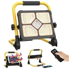 Eray 10000LM Rechargeable Work Light, 15000MAH Battery, Led W/ Stand New. Price: $64.70.