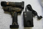 Snap-on 3/8" Camo 5PC Drill #CDR861CM, Flashlight Set With Batteries, Charger Used. Price: $399.99.