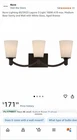 Satco Nuvo 60-5923 Light Vanity Aged Bronze White Glass Open. Price: $34.99.