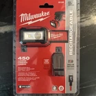 Milwaukee 450 Lm Rechargeable Magnetic Headlamp - Red (2012R) New. Price: $49.00.