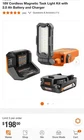 New Ridgid 18V Magnetic Task Light Kit 2.0 Ah Battery R86901KSB Open. Price: $79.99.