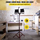 Vevor Led Work Light With Stand, 20000 Lumen Dual-head 27.6" New. Price: $71.81.