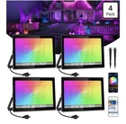 T-sun Rgb Flood Lights Outdoor, App Wifi Remote Control, Waterproof (100W-4PACK) Open. Price: $45.50.