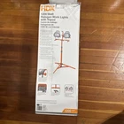 Hdx 1200-WATT Halogen Work Lights With Tripod, 5 Ft Outdoor Rated Grounded Open. Price: $85.00.