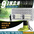 40W 4200LM Led Work Light For Ryobi 18V One+ Plus Li-ion Battery P727 P705 P721 New. Price: $44.54.