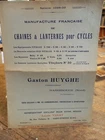 French Manufacturer Of Chains & Lanterns For Cycles Season 1938-39. Price: $17.92.