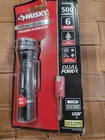 Husky 500-LUMENS Dual Power Focusing Aluminum Flashlight 1010865352 Used. Price: $10.00.