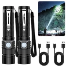 Hoxida Pocket Edc Flashlight Rechargeable - 4.9INCH Emergency One Click Sos New. Price: $36.56.