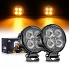 Nilight 2PCS 3" 12W Amber Round Led Pods Driving Lights 90 Flood Beam New. Price: $51.63.