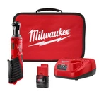 Milwaukee M12 3/8" Dr Cordless Ratchet Combo Kit W/1 Battery, Charger & Tool Bag New. Price: $131.00.