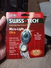 Swiss Tech Micro-light Ultra Ring Keychain Led Flashlight Silver New. Price: $9.99.