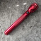 Vintage Mag-lite Flashlight Red 3 D-cell 12 Usa Works Great Used. Price: $25.00.