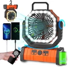 Adust Camping Battery Operated Powered Fan With Led Lantern Light F6, Orange New. Price: $64.83.
