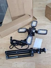 Sansi 15,000LM Led Work Light 100W Dimmable 4 Adjustable Heads Tripod W/stand Open. Price: $56.99.