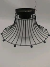 Vtg Underwriters Laboratories Black Metal Wire Cage Light Fixture Flush Mount Used. Price: $125.99.