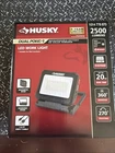 Husky 2500-LUMEN Rechargeable Cordless Led Work Light, Solar, Magnetic Hook New. Price: $22.50.