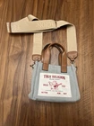 True Religion Bag Womens Light Denim Mini Tote Crossbody Strap Logo Patch Snap Pre-owned. Price: $14.95.
