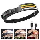 Cob Led Headlamp Usb Rechargeable Headlight Torch Work Bar Band New. Price: $12.99.