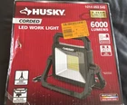 Husky 6000 Lumen Led Portable Corded Work Light New Open. Price: $40.00.