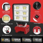 Cordless Led Work 48W 5200LM Usb Flashlight For Milwaukee M18 18V Battery New. Price: $18.99.