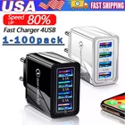 4 Port Usb Wall Charger Fast Quick Qc 3.0 Power Adapter Plug Lot New. Price: $197.32.