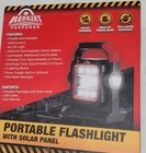 Portable Flashlight With Solar Panel Redalert Camping Power Outage New. Price: $29.95.