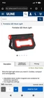 Uline H-10115 Portable Led Work Light With Usb Rechargeable Battery Stand New. Price: $35.00.