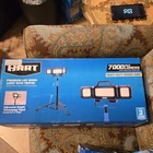 Hart Led Work Light W/ Tripod Stand, Adjustable Height, 7000 Lumens, 120V New. Price: $78.00.