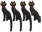 Black Cat Refrigerator Magnet Hooks - 4 Pcs Kitty W/ Bendable Leg & Tail New. Price: $14.99.