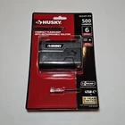 Husky Compact Flashlight W/ Rechargeable Holster 500 Lumens Red Green Usb-c Cord New. Price: $19.95.