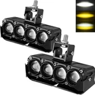 Motorcycle Fog Lights, 80W 8000LM Dual Color White Amber Driving New. Price: $62.99.