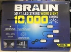 50 Ft Led Work 10000LM Waterproof Construction String Lights Linkable New. Price: $119.95.