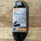 Brand New!! Hdx 15 Multi-outlet Indoor Extension Cord 3 Outlets 16 Gauge. Price: $13.95.