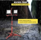 Dual-head Led Work Light 5000 Lumen With Tripod 27.6-68.1" Open. Price: $44.00.