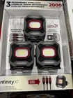 Infinity X1 2000 Lumen Rechargeable Worklights - 3 Pack New. Price: $39.80.